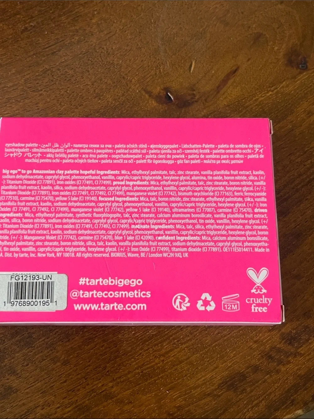 tarte Big Ego Eyeshadow Palette - Pink, Mauve, Purple & Champagne